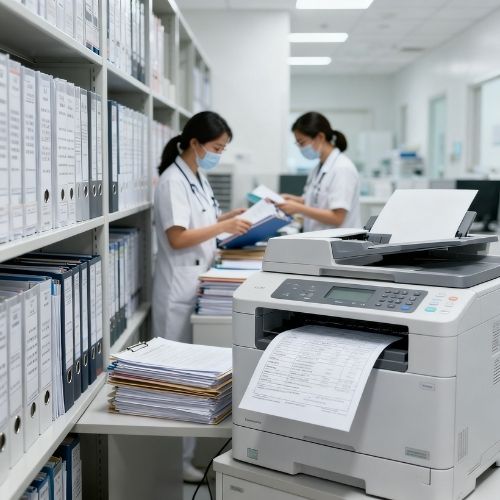 impresion segura datos pacientes hospital