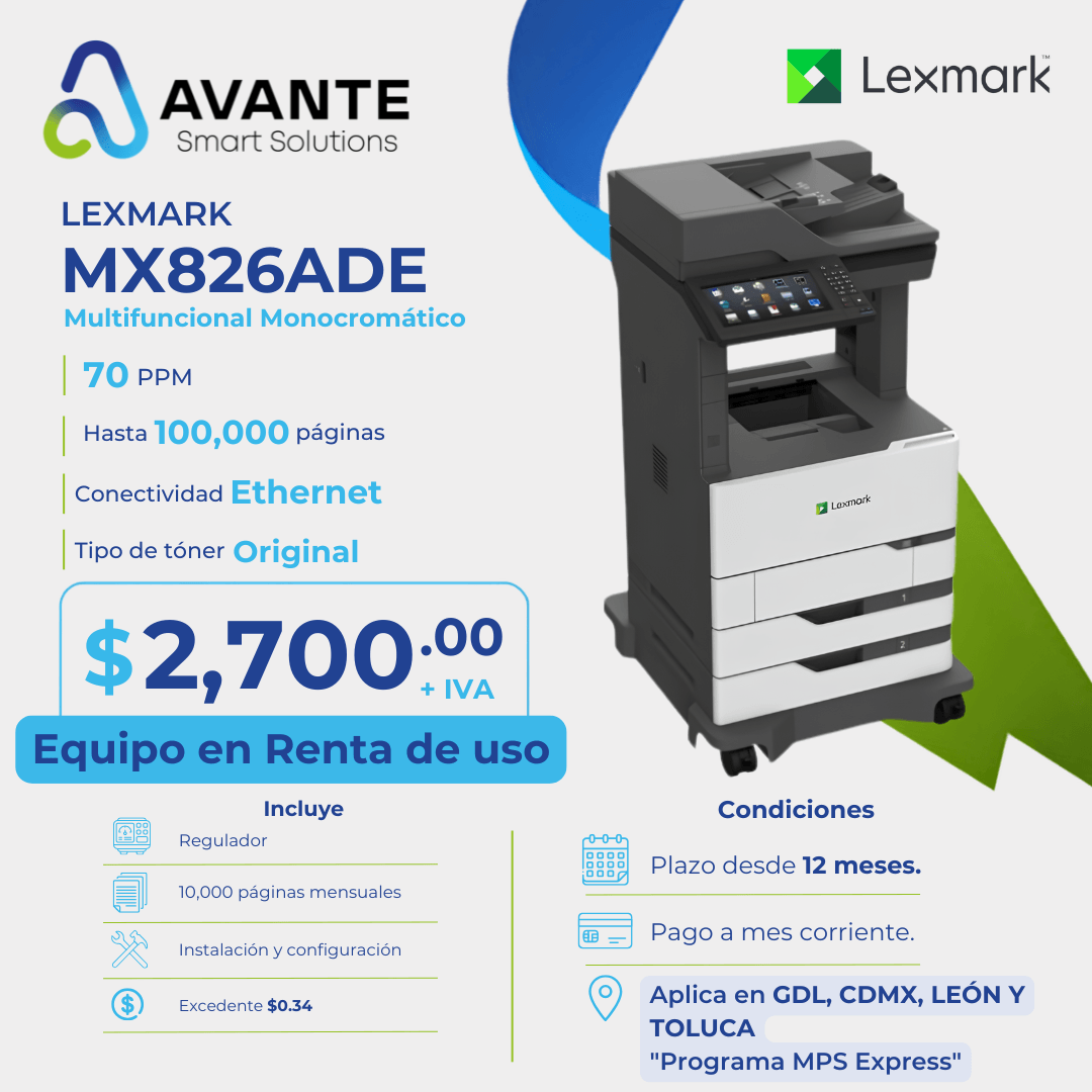 Mov Lexmark MX826ade Mov Lexmark MX826ade